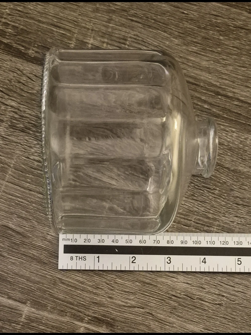 Clear Glass Ribbed Decorative Vase - Minimal Accent
